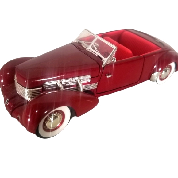 1937 Cord 812 Supercharged Burgandy Car  Toy Collection - Picture 1 of 8
